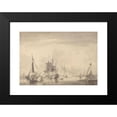 thumbnail image 2 of John Greenwood 14x11 Black Modern Framed Museum Art Print Titled - Harbor Scene (C. 1760), 2 of 5