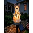 thumbnail image 2 of 11.8 Inch Halloween Vintage Patchwork Ghost Decor Outdoor, Outdoor Yard Stake for Porch Fall Figurine, 2 of 9