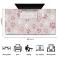 thumbnail image 5 of Long Mouse Pads for Desk,Pink Dog Paw Desk Mats on Top Of Desks, Desk Mouse Pad Extra Large with 3mm Non-Slip Base and Stitched Edge for Gaming,Office,Work,Home 47.3"x23.6", 5 of 6
