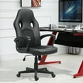 thumbnail image 4 of Homall Gaming Chair Leather Office Chair High Back Ergonomic Adjustable Swivel Executive Computer Chair Rolling Task,Black, 4 of 7