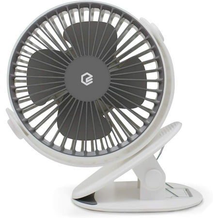 

Portable Clip-on Fan 360 Degree Rotation Reable Battery Operated 2 000mAh Up To 6.5 Hours Work Time With Timer & Breeze Mode Non Slip Mat Attached For Desk Outdoor and Strollers