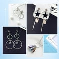 thumbnail image 6 of 50Pcs 50mm Round Beading Hoops Beaded Earring Making Hoops Silver Ear Brass Link Hollow Frame Circle Rings, 6 of 6