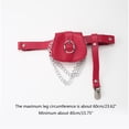 thumbnail image 2 of GENEMA Women Punk PU Leather Belt with Mini Storage Bag Ladies Gothic Rock Leg Chain, 2 of 15