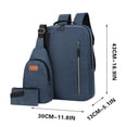 thumbnail image 3 of Ohufall Three-piece USB Charging Laptop Backpack Multi Functional Work Backpack For Men Students College Essentials Large Capacity Book Bags, 3 of 3