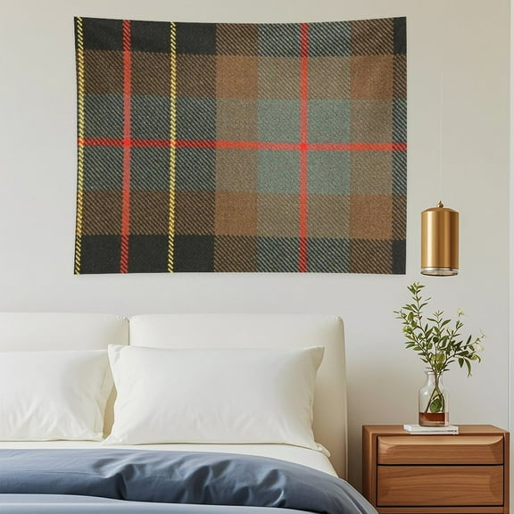 BRODIE HUNTING WEATHERED TARTAN Wall Tapestry 30"x40" Lightweight, Wrinkle-Resistant Hanging Blanket for Bedroom Living Room Decor