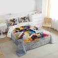 thumbnail image 3 of Feelyou Cartoon Robot Kid Twin Comforter Sets, Yellow Splatter Splash Bedding Set, 2-Piece, 3 of 8