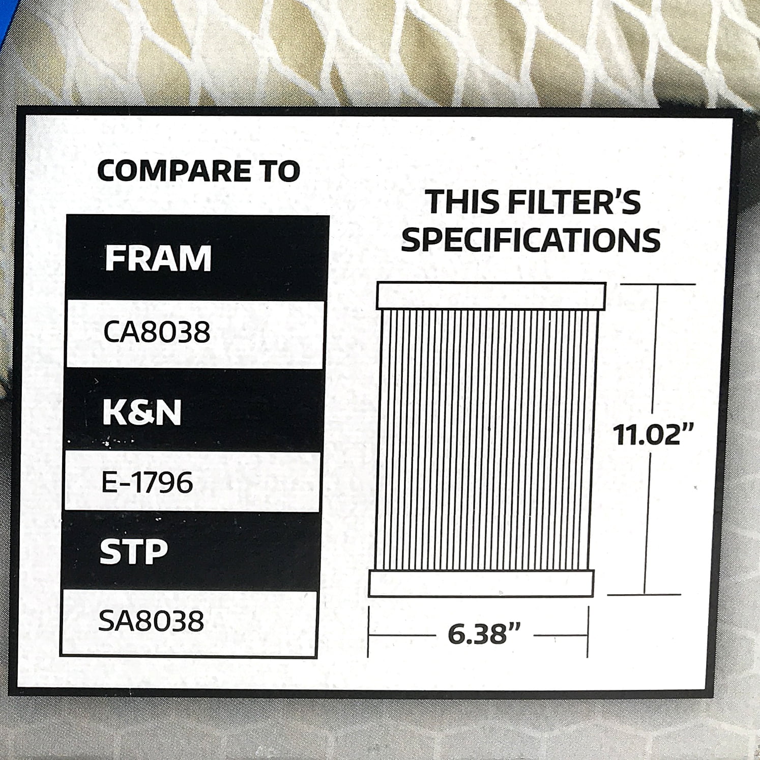 Super Tech 1610 Engine Air Filter, Replacement Filter for GM or GM Truck Fits select: 1996-2000 CHEVROLET GMT-400, 1996-2000 CHEVROLET TAHOE