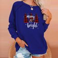 thumbnail image 4 of Sudaderas Navideñas Para Mujer Camiseta Suelta Blusa de Manga Larga Cuello Redondo Tops Casuales Odeerbi ODB191709, 4 of 7