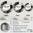 thumbnail image 4 of Designart "Marble Granite Agate with Gold Accents IV" Modern Geometric Grey Large Round Mirror - Round Mirror Wall Décor - Glam Round Printed Mirror 23" x 23" Inch, 4 of 5