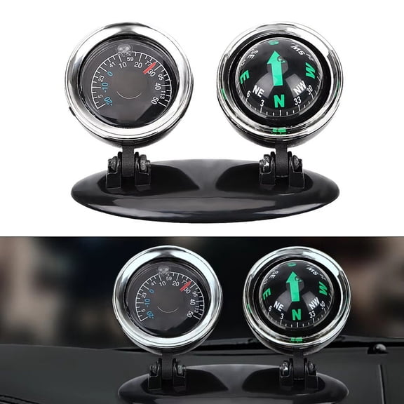 yaaqii 2 in 1 multifunctional car compass ball with thermometer car accessories