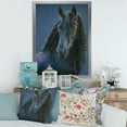 thumbnail image 3 of Designart 'Frisian Black Horse Portrait' Farmhouse Framed Art Print, 3 of 4