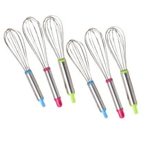 HEATSHAKING Plastic Egg Whisk Assorted Color Kitchen Tool Baking 3Pcs 9.82X1.97X1.97in