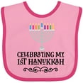 thumbnail image 3 of Inktastic Hanukkah Babys 1st Menorah Boys or Girls Baby Bib, 3 of 4