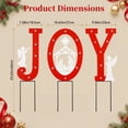 thumbnail image 4 of Luxspire Christmas Yard Stakes with Light, 24 Inch Nativity Scene Outdoor,Solar Powered, Metal Joy Christmas Yard Sign, Christmas Outdoor Decorations for Lawn Pathway Patio Garden, 4 of 7
