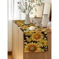 thumbnail image 5 of Table Runner 48 Inches Long for Kitchen Dining, Sunflower Dresser Scarf Farmhouse, Dining Table Decorations for Wedding/Parties, Yellow Floral Elegant Pastoral Flowers Watercolor 13 x 48 In, 5 of 8