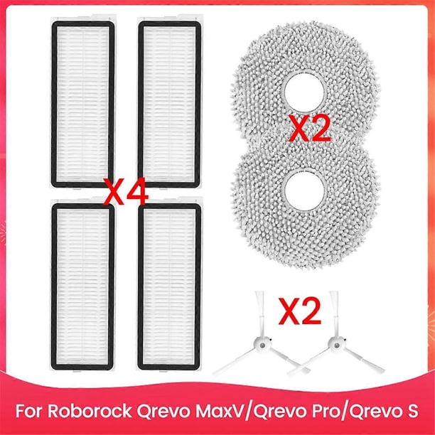 Accessories Kit for Qrevo MaxV/Qrevo Pro/Qrevo S Robot Vacuum Cleaner Replacement Parts Mop Pads HEPA Filters