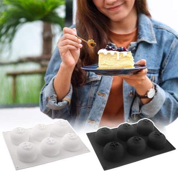 Oefntac Cake Pan 6-cavity Blueberry Silicone Baking Cake Pan