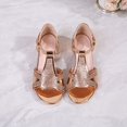 thumbnail image 3 of KEINXS Sparkling Princess High Heel Shoes - Girls Shoes with Rhinestone Embellishment  Breathable Lightweight Design  Open Toe  Perfect for Wedding Party Banquet  Dressy Occasions and Spe, 3 of 7
