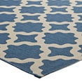 thumbnail image 6 of Modway Cerelia 5' x 8' Trellis Area Rug in Blue and Beige, 6 of 8