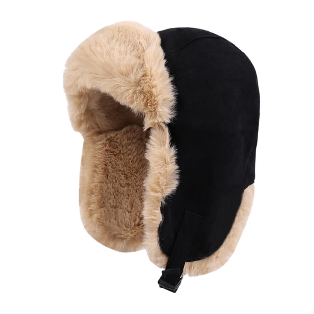 Gorro de invierno a prueba de viento para patinaje, ciclismo al aire libre y esquí para adultos. Negro
