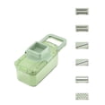 thumbnail image 1 of HOARBOEG Râpe Multifonctionnelle Polyvalente avec Six Outils de Coupe Hachoir à Légumes Rond avec Récipient Hachoir Alimentaire Utile Hachoir à Légumes Efficace, 1 of 6