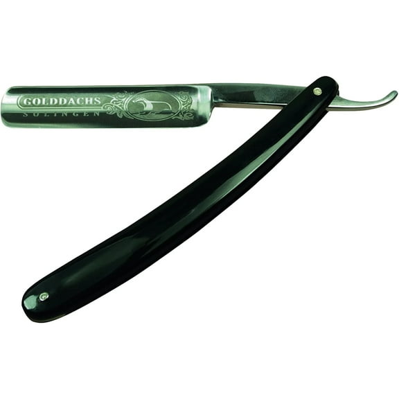 GOLDDACHS razor, carbon steel, plastic grips, with logo