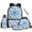 Blue Volleyball Bow, variant on Duck Camo Bow Kids Backpack Set For Elementary School Girls 5-In-1 Large Capacity School Backpack Lunch Box Pencil Case Keychain Back To School Gifts For Kids