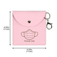 thumbnail image 2 of Portable Mask Storage Wallet, Reusable Mask Case Organizer with Carabiner Hook - for Disposable & Cloth Masks, Travel, School, Office - Multi-Purpose Cleaning Bag, Pink, 4.3*4.3 Inch, By Preplabs, 2 of 2