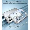 thumbnail image 2 of Titanium Color for iPhone 15 Pro Case with Full Camera Protection [No.1 Strong N56 Magnets] [ Grade Drop Protection] for Magsafe Women Girls Men Phone Case (6.1")-White, 2 of 13