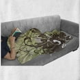 thumbnail image 6 of Dragonfly Soft Flannel Fleece Throw Blanket, Retro Style Flower with Grunge Effects in Vivid Tones Garden Image, Cozy Plush for Indoor and Outdoor Use, 50" x 70", Khaki Brown Lilac, by Ambesonne, 6 of 6