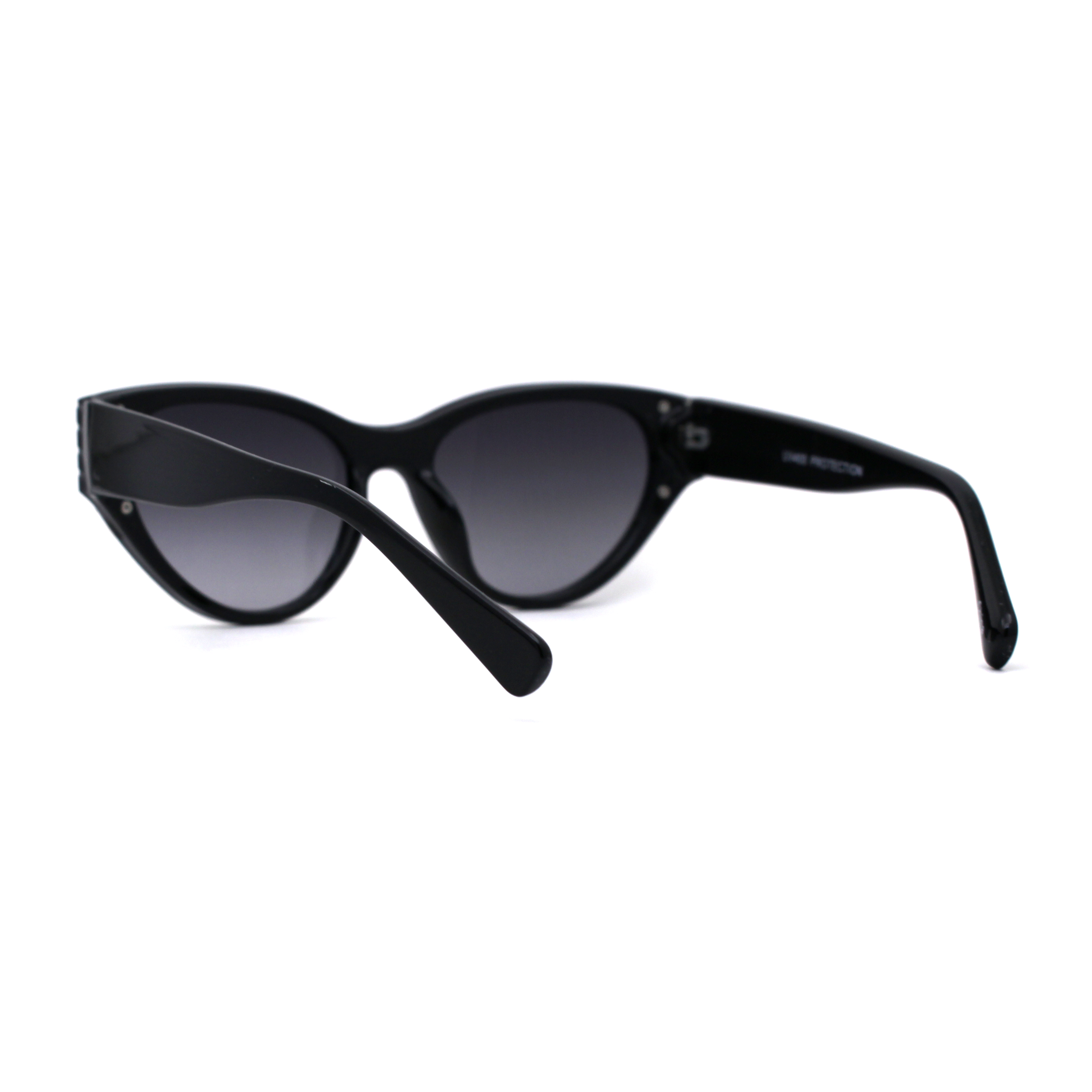 Cat eye rhinestone sunglasses (black) – Lux & Charm