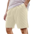 thumbnail image 2 of Men Shorts 5 Inch Beach Vacation Shorts Elastic Drawstring Waist Lightweight Quick Dry Swim Trunks With Pocket Beige XL, 2 of 4