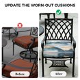 thumbnail image 5 of Outdoor Patio Cushion Covers 2 Pack Grey Marble Patio Chair Cushion Covers with Ties and Zipper Gold Cloud Waterproof Outdoor Seat Cushion Covers for Patio Furniture 22"x20", 5 of 9