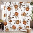 thumbnail image 2 of Fall Pumpkin Pine Floral Shower Curtain,Polyester Waterproof Bathroom Decor Set With Hooks,72 W x84 H Inch, 2 of 7