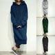 thumbnail image 5 of Women Ladies Long Hooded Hoodie Loose Pocket Jumper Fleece Sweatshirt Top, 5 of 8