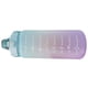 thumbnail image 2 of Botella de agua deportiva con pajita, antifugas, color degradado esmerilado, apertura con un solo clic, con asa, escala transparente, 2000 ml, verde claro, 2 of 12