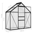 thumbnail image 4 of vidaXL Serre Anthracite Aluminium 1.33 M2, 4 of 5