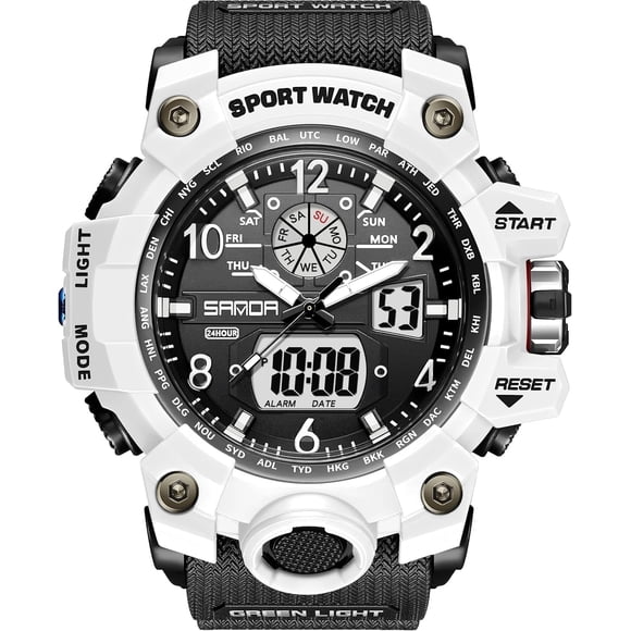 Explojoy Relojes para Hombre Deportivos Al Aire Libre Impermeables Militares con Fecha Multi Función Tácticos con Alarma LED