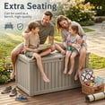 thumbnail image 5 of Joxxoaa 180 Gallon Resin Outdoor Deck Box Waterproof Patio Furniture, Garden Tools, Cushions, Pool Accessories Outside Storage (Grey), 5 of 6