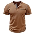 thumbnail image 2 of pstuiky Camisas de vestir de manga corta para hombre, Camiseta de manga corta para hombre, estilo informal, lisa, con cuello vuelto, botones y blusa camisas casuales para hombre m, 2 of 5