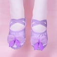 thumbnail image 4 of Nskgu Ballet Shoes for Girls Canvas Dance Practice Slippers No-Tie Sole Yoga Gymnastics Shoes for Kids, 4 of 6