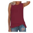 thumbnail image 1 of Pompotops Débardeur Femme Imprimé Col Rond Chemise Décontractée Sans Manches, 1 of 8