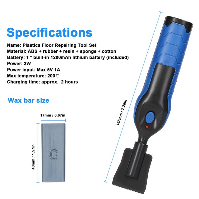 Repairing Tool Set,Tool Set Pvc Floor Diy Set Handheld Wax Handheld Wax Tool Nail Filler Tool Set Scratch Nail Floor Kit Scratch Nail Filler Floor Diy Tool Laminate Vinyl Wood Cousopo Floor Tool