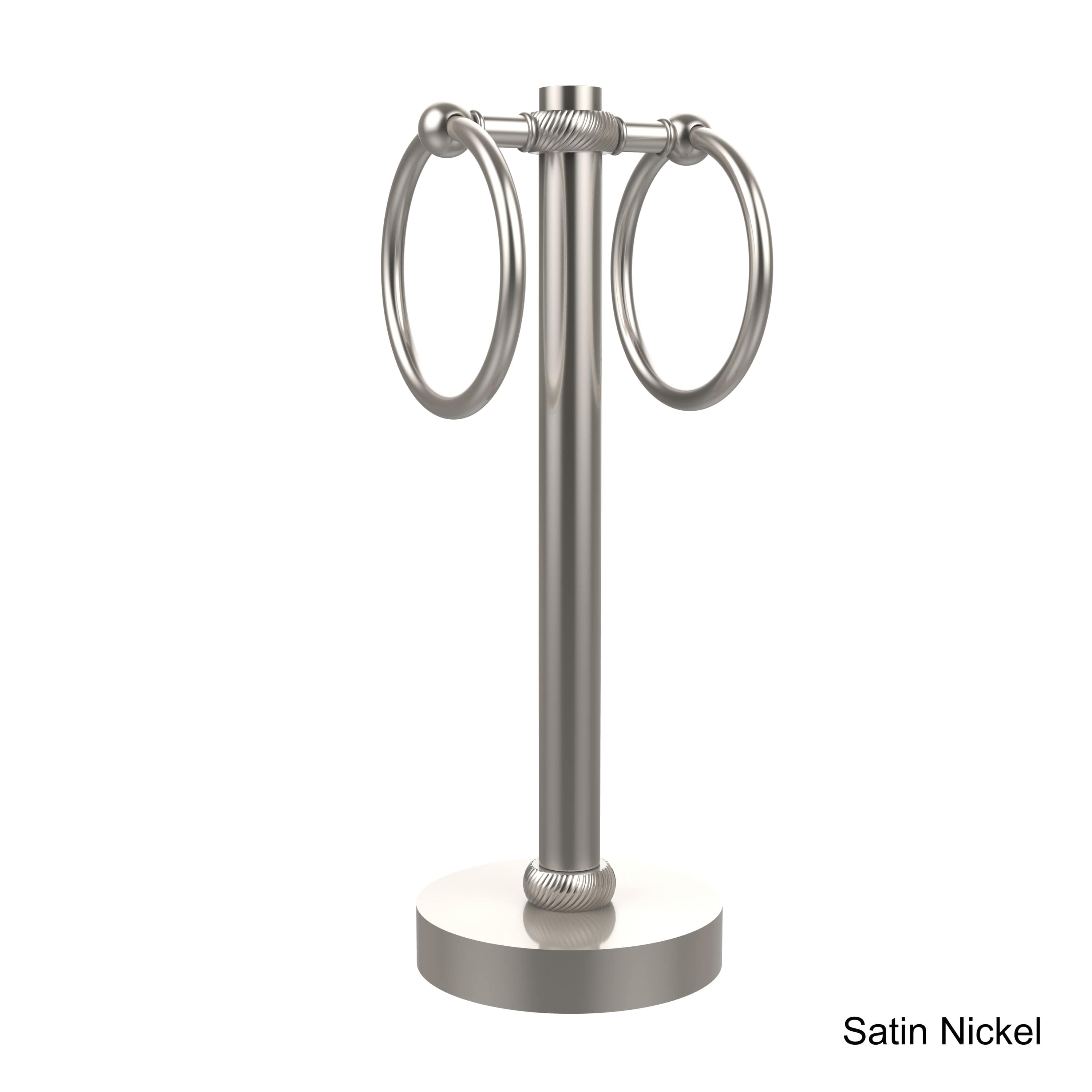Vanity Top 2 Towel Ring Guest Towel Holder with Twisted Accents in Satin Chrome Walmart