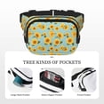 thumbnail image 5 of Bingfone Fanny Packs for Women Fashion Waist Packs Bag with Adjustable Strap Waterproof Everywhere Crossbody Belt Bag for Workout Running Travelling( White Polka Dot Sunflower ), 5 of 9