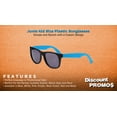 thumbnail image 2 of 10 Junie Kid Size Plastic Sunglasses Pack - Lenses UV Protection, Beach Glasses - Blue, 2 of 8