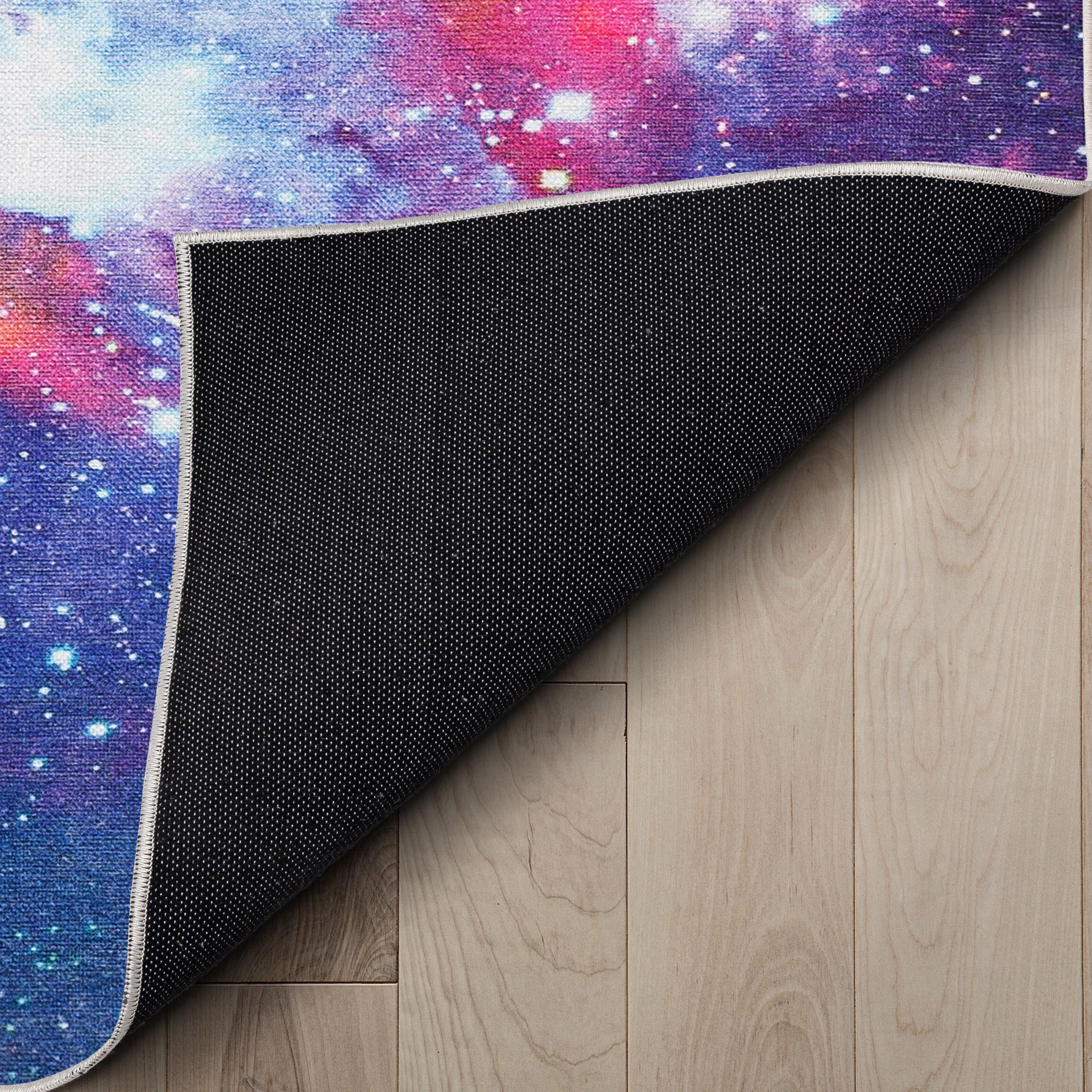 Well Woven Celestial Space Helix Space Nebula Constellation Multi Color Flat Pile Easy to Clean 5'3" x 7'3" Area Rug for Living Room Dining Room Bedroom and Kitchen