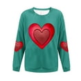 thumbnail image 5 of Yuyuzo Chandails en Molleton pour Femmes Saint-Valentin T-Shirts Graphiques Hauts Décontractés Manches Longues Col Rond Mode Chandail, 5 of 5