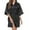 Black, variant on Women Short Kimono Robe Satin Bathrobe Bride Bridesmaids Getting Ready Sleepwear Soft Nightgown