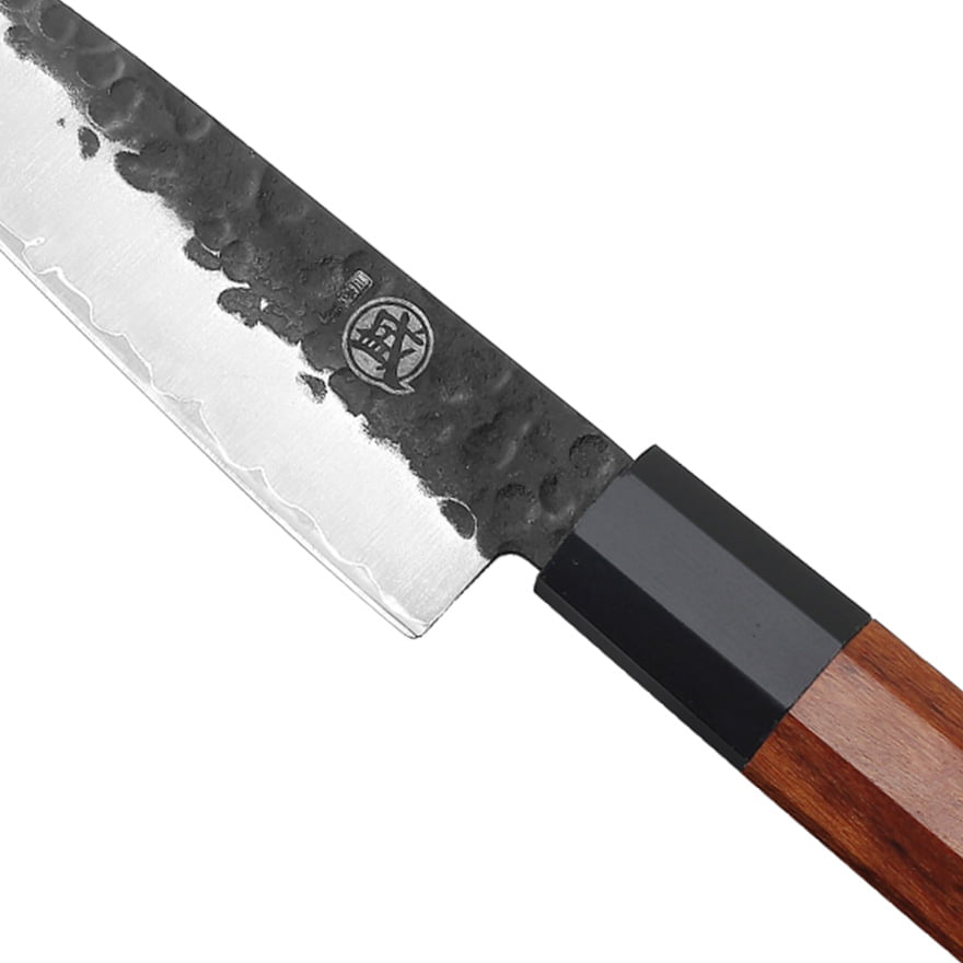 Mitsumoto Sakari 7 inch Kitchen Boning Chef's Knife, Professional 3 Layer 12CR18MOV Clad Steel Butcher Knife, Japanese High Carbon Steel Cleaver